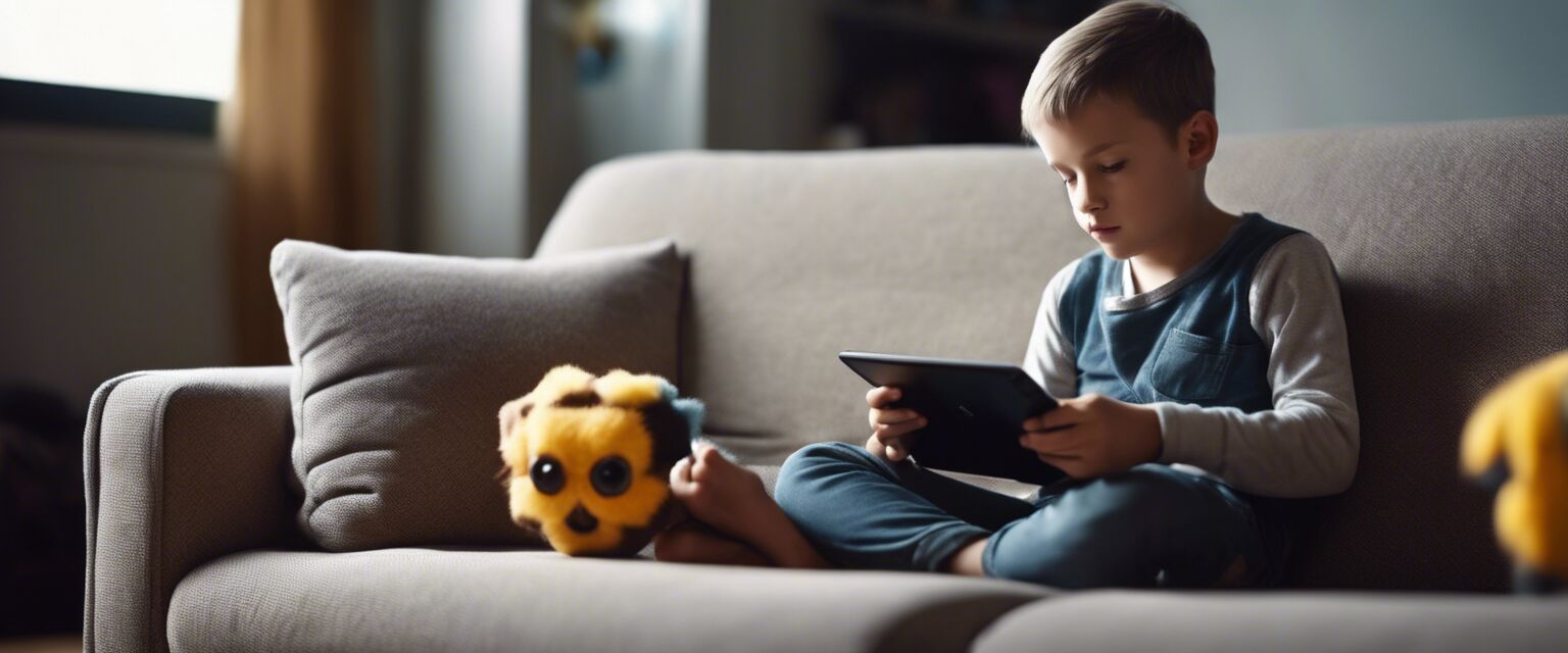 Kid Playing with Tablet