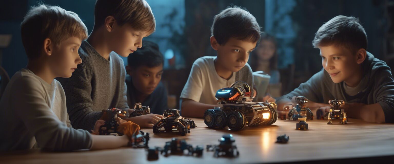 Kids Playing with Robots