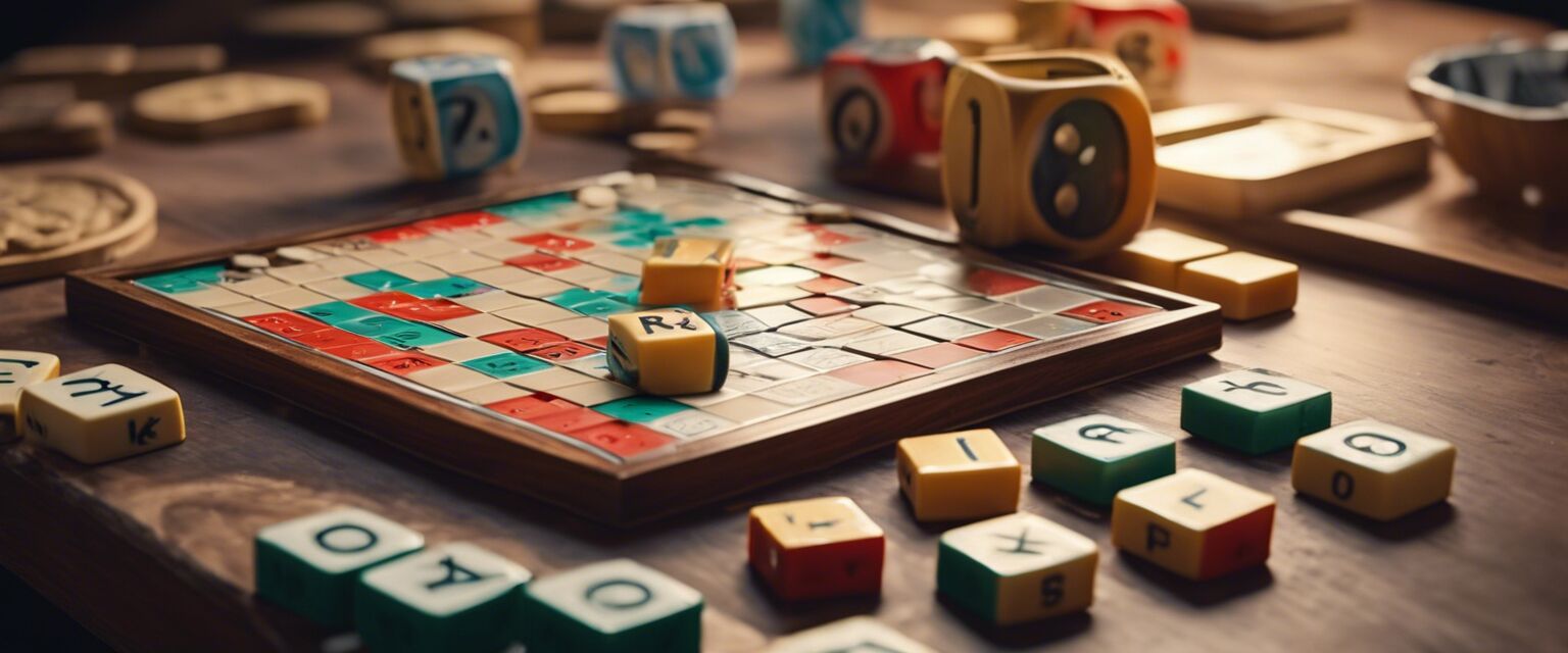 Language board games on a table