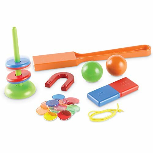 Colorful magnetic toy set with balls, discs, and magnets
