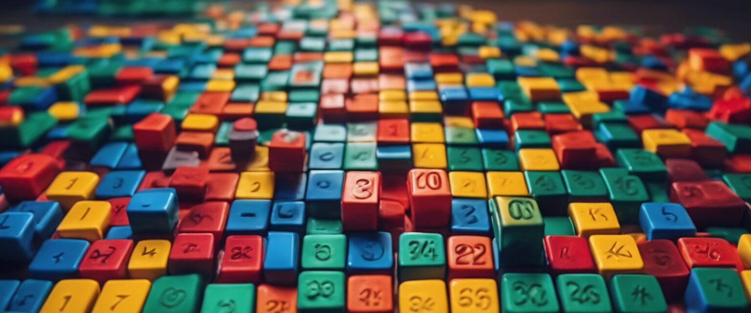 Colorful counting blocks for children